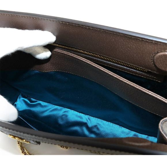 GUCCI Ophidia GG Supreme Medium Shoulder Bag Leather Beige Brown 503876 - Picture 7 of 10